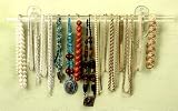 The Max Acrylic Jewelry Organizer - For Hanging Necklaces (Clear) (2"H x 24"W x 2"D)