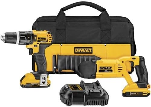 DEWALT DCK282D2 20V Max 1/2-Inch Hammer Drill/Driver and Reciprocating Saw Kit by DEWALT