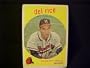 Del Rice Milwaukee Braves #104 1959 Topps Signed Autographed Baseball Card