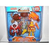 Fisher Price Exclusive Planet Heroes Mars Digger and Venus Dazzle Gift Set with Comic Book