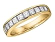 Anniversary Ring: 1 Carat (ctw) Princess Cut in 14K Yellow Gold Diamond Wedding Band