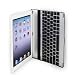 MiniSuit Apple iPad 2 Aluminum Bluetooth Keyboard Case Cover Stand 16 GB, 32 GB, 64 GB (Silver Exterior and Black Keys)
