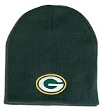 GREEN BAY PACKERS GREEN CUFFLESS KNIT BEANIE CAP HAT