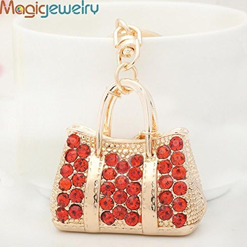 Diamond Perfume Bling Beauty Brand Crystal H D Handbag Key Chains Ring Fashion Rhinestone Figure Metal Keychain Keyring For Women Bag Charms Pendant Jewelry