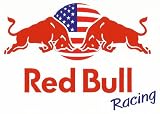 USA Motocross Racing Red Bull Car Window Bumper Vinyl Die Cut Sticker