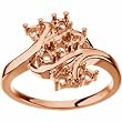 14K Rose Gold Mother's Ring - 7 Gemstone -- YOU CHOOSE THE COLORS!