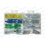 Qualihome Drywall and Hollow-wall Anchor Assortment Kit, Anchors, Molly Bolts, Screws, and Toggle Bolts, 100 Piece.