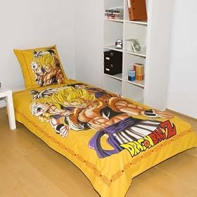 Parure Housse de Couette Dragon Ball Z 140 x 200 + taie d'oreiller 70 x 90 cm neuf