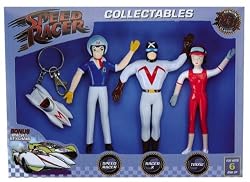 Speed Racer Bendable Action Figure Set with Keychain