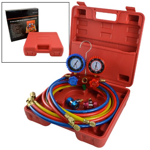 HVAC A/C Refrigeration Kit AC Manifold Gauge Set R22 / R404A / R134A Auto Freon Charging Kit On Sale