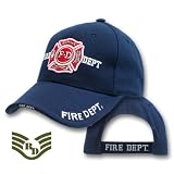 Fire Department adjustable baseball cap blue & red