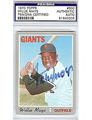 Collectibles: Willie Mays Autographed Signed 1970 Topps Card #600 #81943206 - PSA/DNA Certified - MLB Slabbed Autographed Cards - Mill Creek Sports