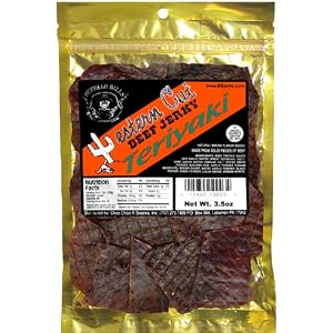 Buffalo Bills 3.5oz Teriyaki Western Cut Resealable Beef Jerky Pack by Buffalo Bills Premium Snacks
