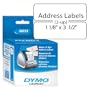 DYMO LabelWriter Address Labels, White (2-up), 1-1/8" x 3-1/2", 1 Roll/Box, 700 Labels/Roll (30253)