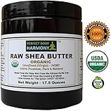 CERTIFIED ORGANIC Raw Shea Butter *Huge 17.5 oz X-LARGE UV AMBER BPA Free JAR! * Best Noncomedogenic Natural Moisturizer *AUTHENTIC Organic* African 100% Premium TOP Quality Unrefined IVORY WHT Color