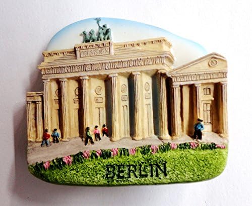 Berlin Fridge Magnets Of Place 3D High Quality Handmade Resin Color Handpainted Souvenir Gift Home Decor 2.0" x 2.5", Multi-coloured