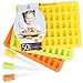 Vibrant Kitchen Silicone Gummy Bear Molds and Droppers (3-Piece Each)