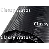 Classy Autos Carbon Fiber Vinyl Trim Body Kit Mirror Grille Console Black (24x26) by Classy Autos