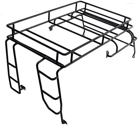 Z-C0024 Black Metal Luggage Roof Rack RC AX For 1/10 Land Rover / D90 Wrangler