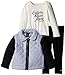 Calvin Klein Little Girls' Gray Quilted Jacket with Tee and Pants