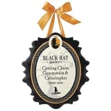 Grasslands Road 7-3/4-by-5-Inch "Black Hat Society" Ceramic Hanging Plaque