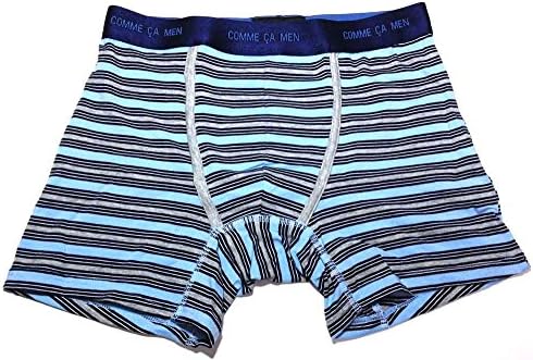 COMME CA MEN Boxer Brief Striped saxe blue CM-5 Men's underwear M(30in-33in)
