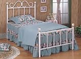 White Enamel Twin Size Headboard And Footboard