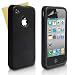 Schwarz 2 Teile Harte R�ckseite Hybride Aluminium And Silikon Schutzh�lle F�r Apple iPhone 4 / 4S Mit Displayschutz