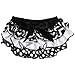 juDanzy Satin baby ruffle bloomers Diaper Covers in a Variety of colors & sizes (0-6 Months, Black & White)