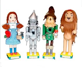 Kurt Adler Wizard of Oz Wooden Nutcrackers, Set of 4