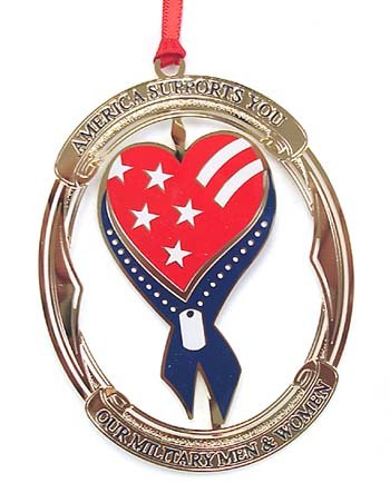 Baldwin “America Supports You” Military Brass Ornament #38207-2 Baldwin “America Supports You” Military Brass Ornament #38207-2