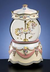 Rose Parade Rotating Carousel Horse - Water Globe