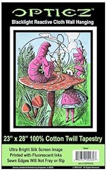 Opticz Alice Blacklight Reactive Tapestry