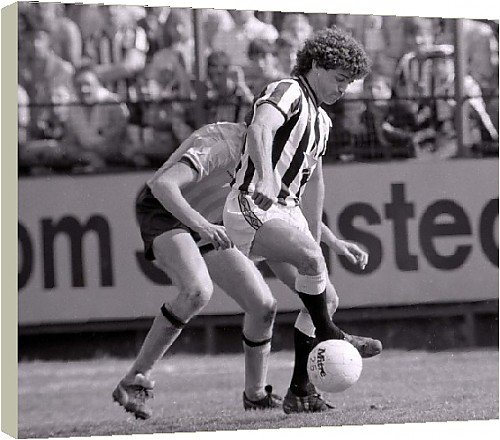 Box Canvas Print of Cambridge v Newcastle United Football 1984 from Mirror Photos