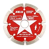 ダイヤモンドカッター セグメント 107×1.8×7.0×20.0mm SDW-1/コンクリートカッター【SK11】