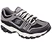 Skechers Sport Men's Afterburn Strike Memory Foam Lace-Up Sneaker, Charcoal/Black, 14 4E US