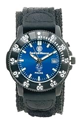 Smith & Wesson Men's SWW-455P Police Black Nylon Strap Watch