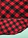 OCHENTA Women's Mid Long Style Roll Up Sleeve Plaid Flannel Shirt C056 Red Black Label 2XL - US 6