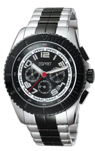 Esprit Herren Metallbanduhr MOTO BLACK SILVER A.ES101891002 Preisvergleich
