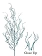 26" Regal Peacock Iridescent Blue Mica Glitter Christmas Branch