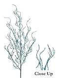 26 Regal Peacock Iridescent Blue Mica Glitter Christmas Branch