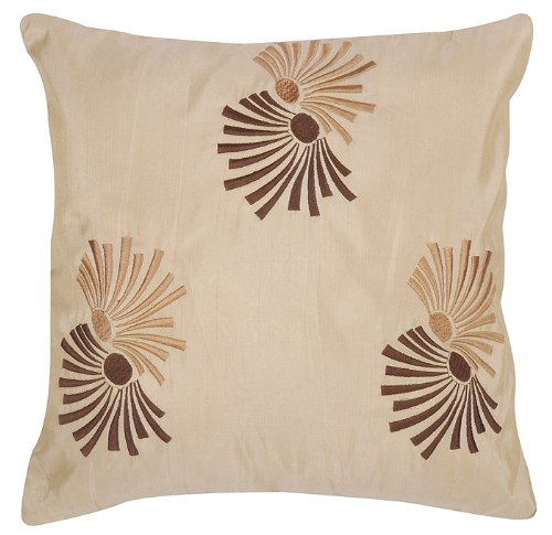 Imagen 2 de Rajrang Elegante Conjunto de 2 Diseñador Crema 40x40 Polydupion Funda de cojín