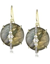 Jemma Wynne "Prive" Labradorite with Diamond Overlay Drop Earrings