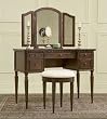 "Warm Cherry" Vanity, Mirror & Bench By Powell Furniture