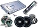 Lanzar Hot Amplifier/Subwoofer/Capacitor/Installation Package for Car/Truck/SUV -- VIBE286 Viberant 2 Channel 4000W High Power Mosfet Amplifier + Pair of VW12D Vibe 12-Inch 1600 Watt Dual 4 Ohm Chrome Subwoofer + LQ30CAP Contaq 3.0 Farad 12V. Power Capacitor + LQ43 Contaq 4 Gauge Power and Speaker Amp Kit.