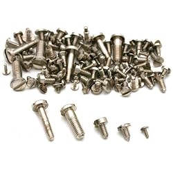 100 Clock Bell Case Screws Nickel Clockmaker Tool Parts