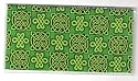 Checkbook Cover with Celtic Knot Green Fabric