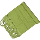 Handmade Silk Scarf Men Cashmere Green 58 x 13 inches