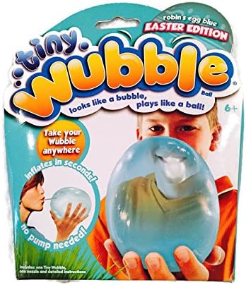 Tiny Wubble Egg Shaped Ball Rare Robin's Egg Blue Easter Edition