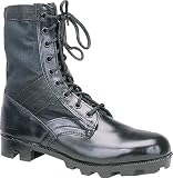 Black Panama Sole Military Leather Jungle Boots 5081 Size 11-Wide